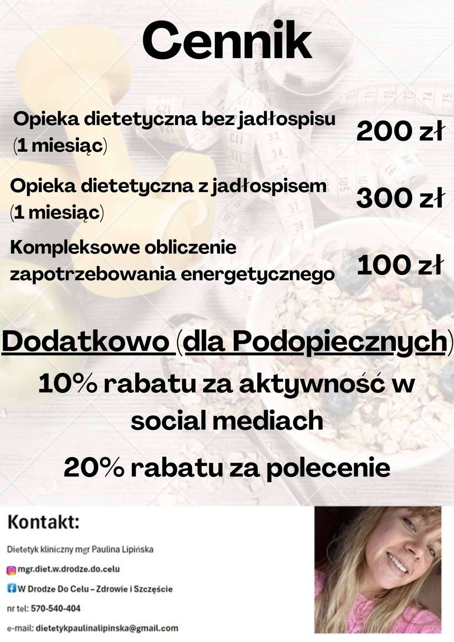Aktualnie obowiązujący cennik od 01.01.2025 r.