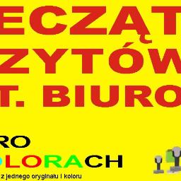 Drukujemy na ploterach o szerokości druku 137 cm  rozdzielczości 1440 dpi. Przeznaczenie wydruków: ekspozycje średnio i długookresowe na zewnątrz oraz wewnątrz. Trwałość wydruków przy ekspozycji zewnętrznej: do 3 lat bez laminowania.
