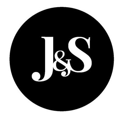 Czarno-białe logo firmy z inicjałami 'J&S' w eleganckiej czcionce, umieszczone w okręgu.