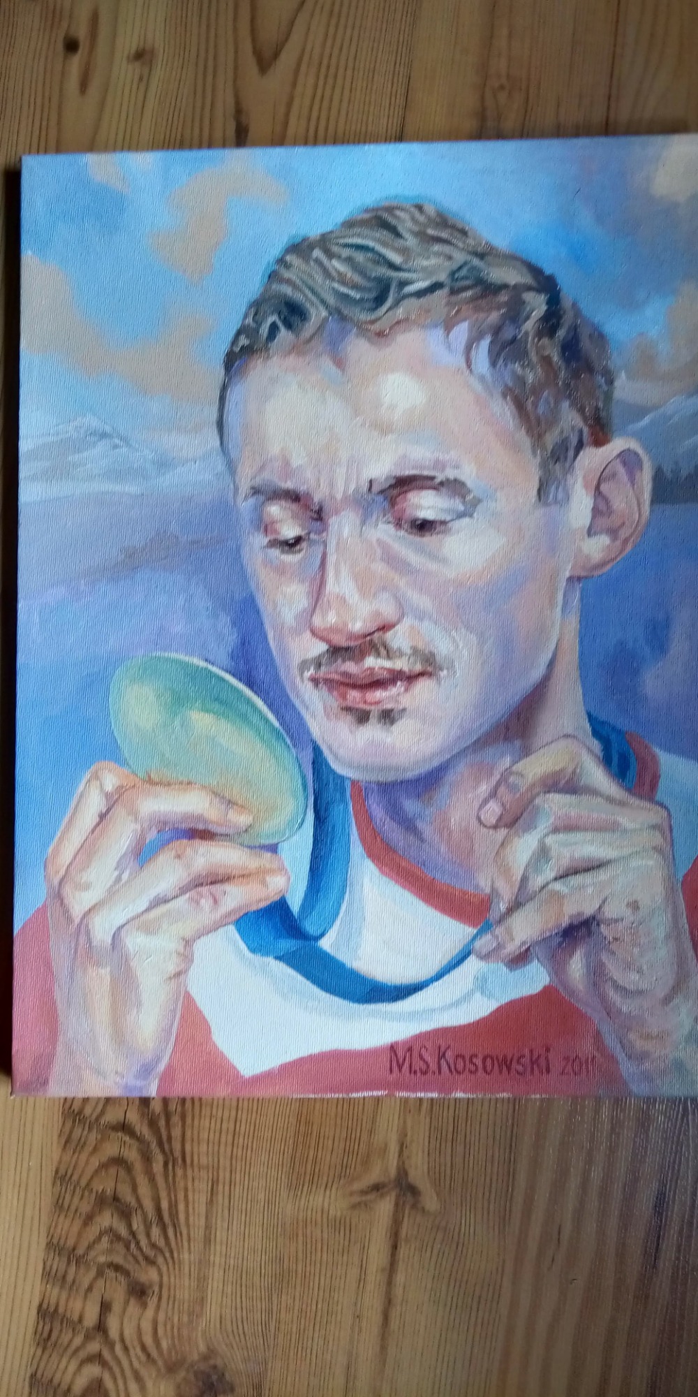 Adam Małysz-portret. Autor Marcin Kossowski.