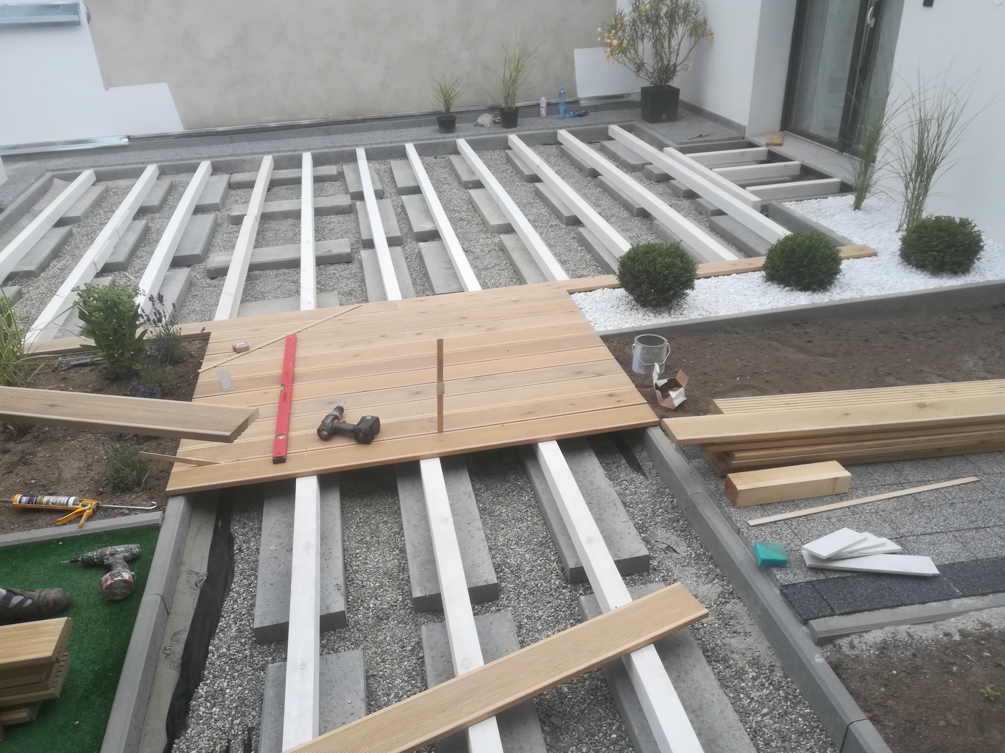 Taras deska ryflowana, modrzew syberyjski