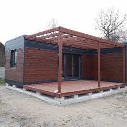 Wiata Tarasowa Drewniana z Domkiem