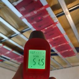 Sprawdzanie poprawności działania folii grzewczej Red Snake za pomocą pirometru