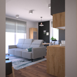 małe mieszkanie - wizualizacja projektu