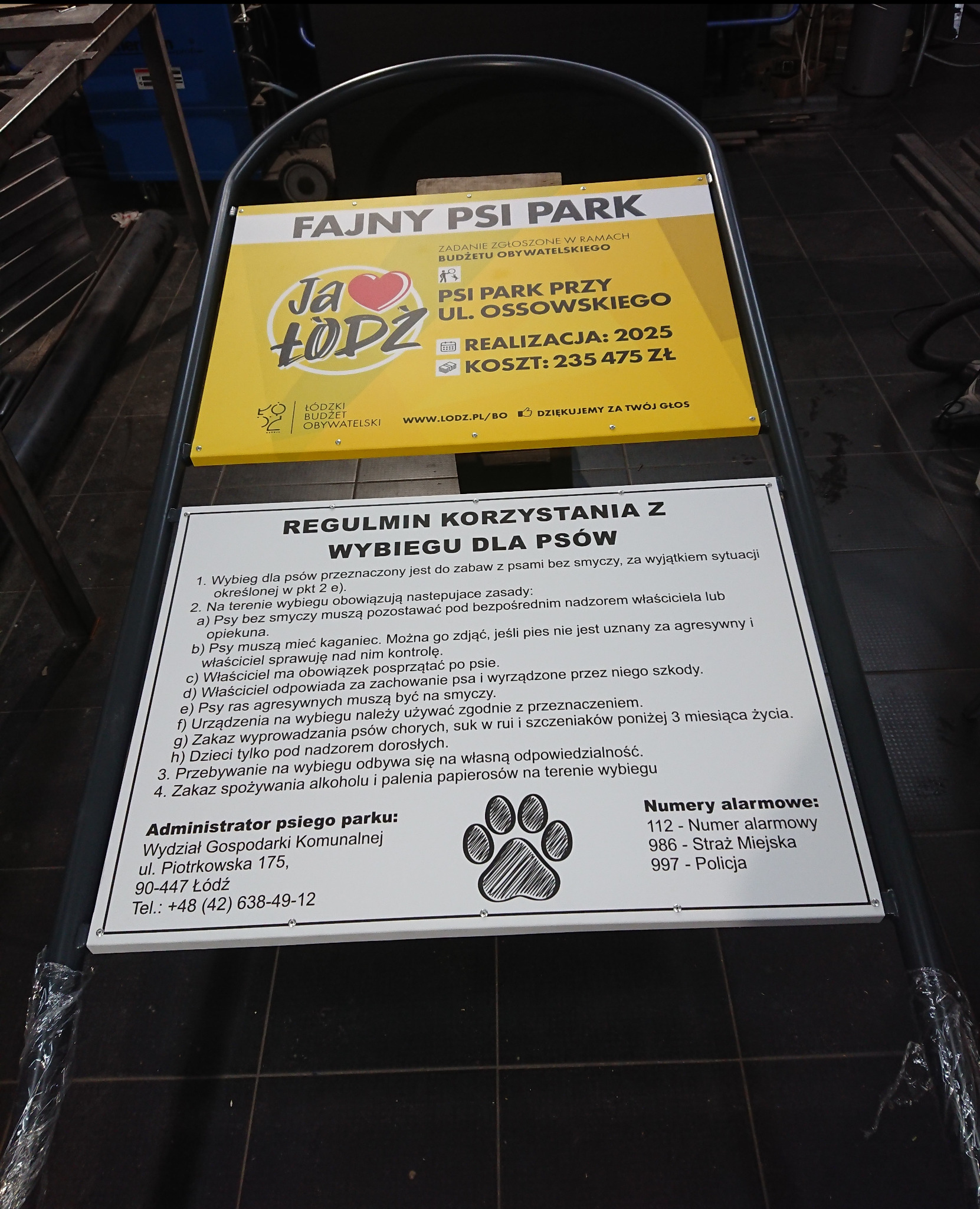 Tablica budżet obywatelski z regulaminem