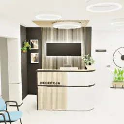 Koncepcja poczekalni w przychodni.