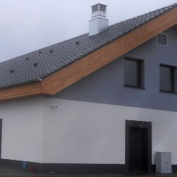 Kompleksowa budowa dachu, dachówka ceramiczna - supermarket, SZTUTOWO