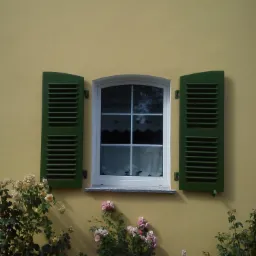 Okiennica drewniana, malowana