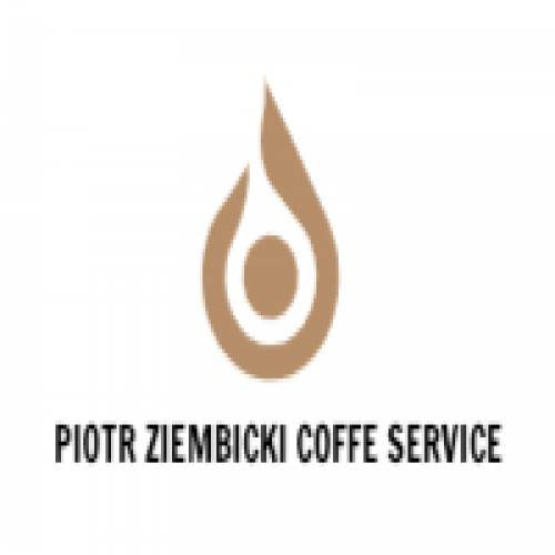 Logo firmy Piotr Ziembicki Coffe Service z motywem kropli kawy.
