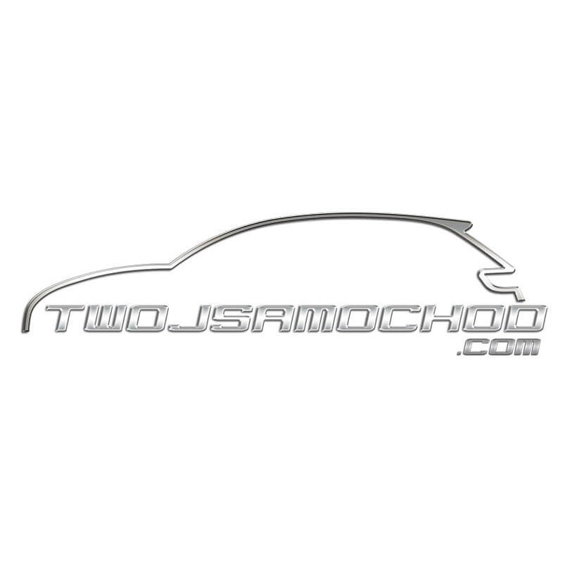 Srebrny kontur samochodu z nazwą firmy 'TWOJSAMOCHOD.COM' pod spodem na białym tle.