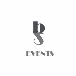 Logotyp firmy 'BS EVENTS' w odcieniach szarości, przedstawiający stylizowaną literę 'b' nad literą 's', z napisem 'EVENTS' poniżej, na białym tle.