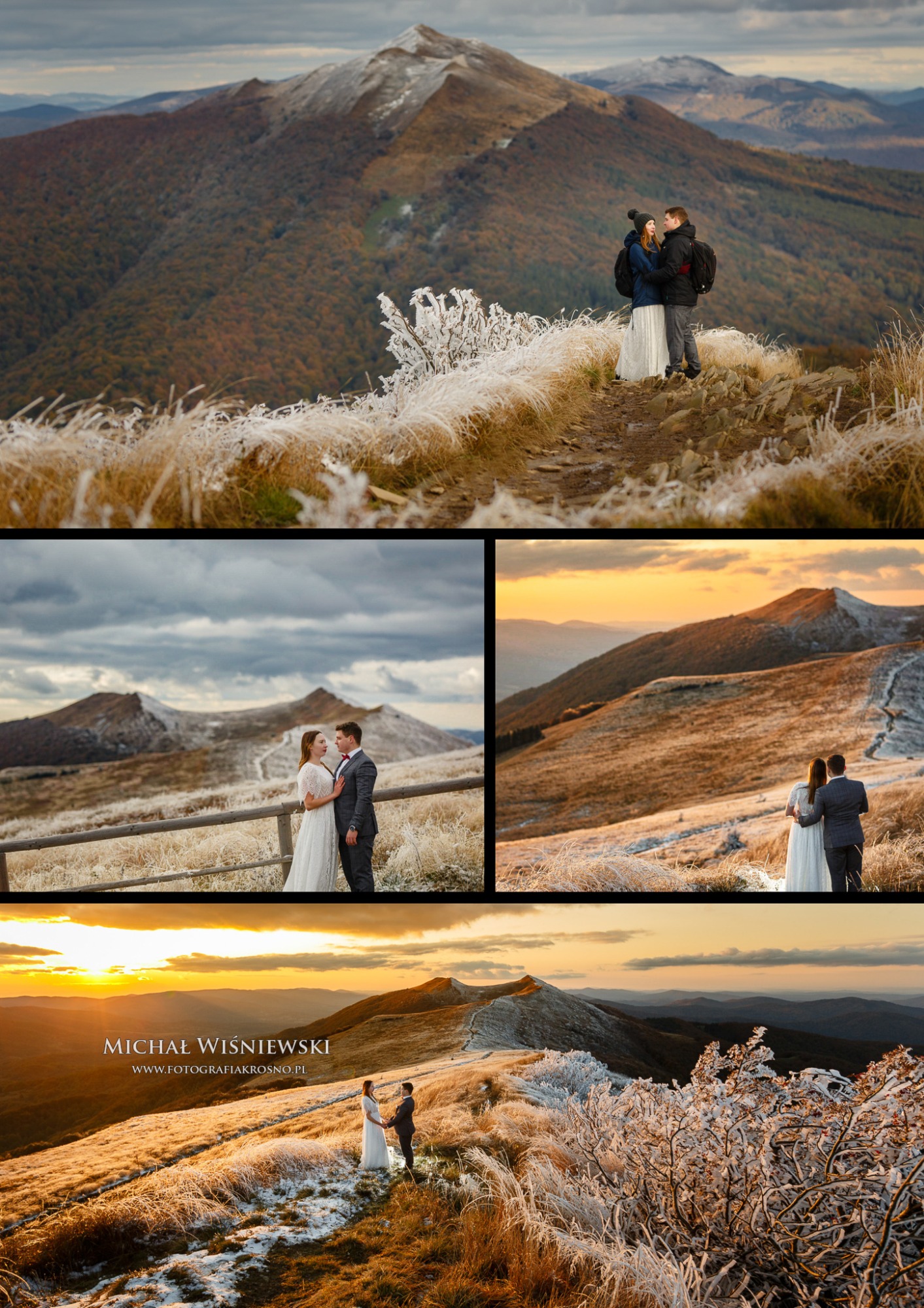 Zimowe sesje ślubne