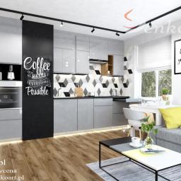 Senkoart Design - Projekt Salonu z aneksem kuchennym