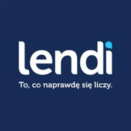 Niebieskie logo Lendi z hasłem 'To, co naprawdę się liczy.'