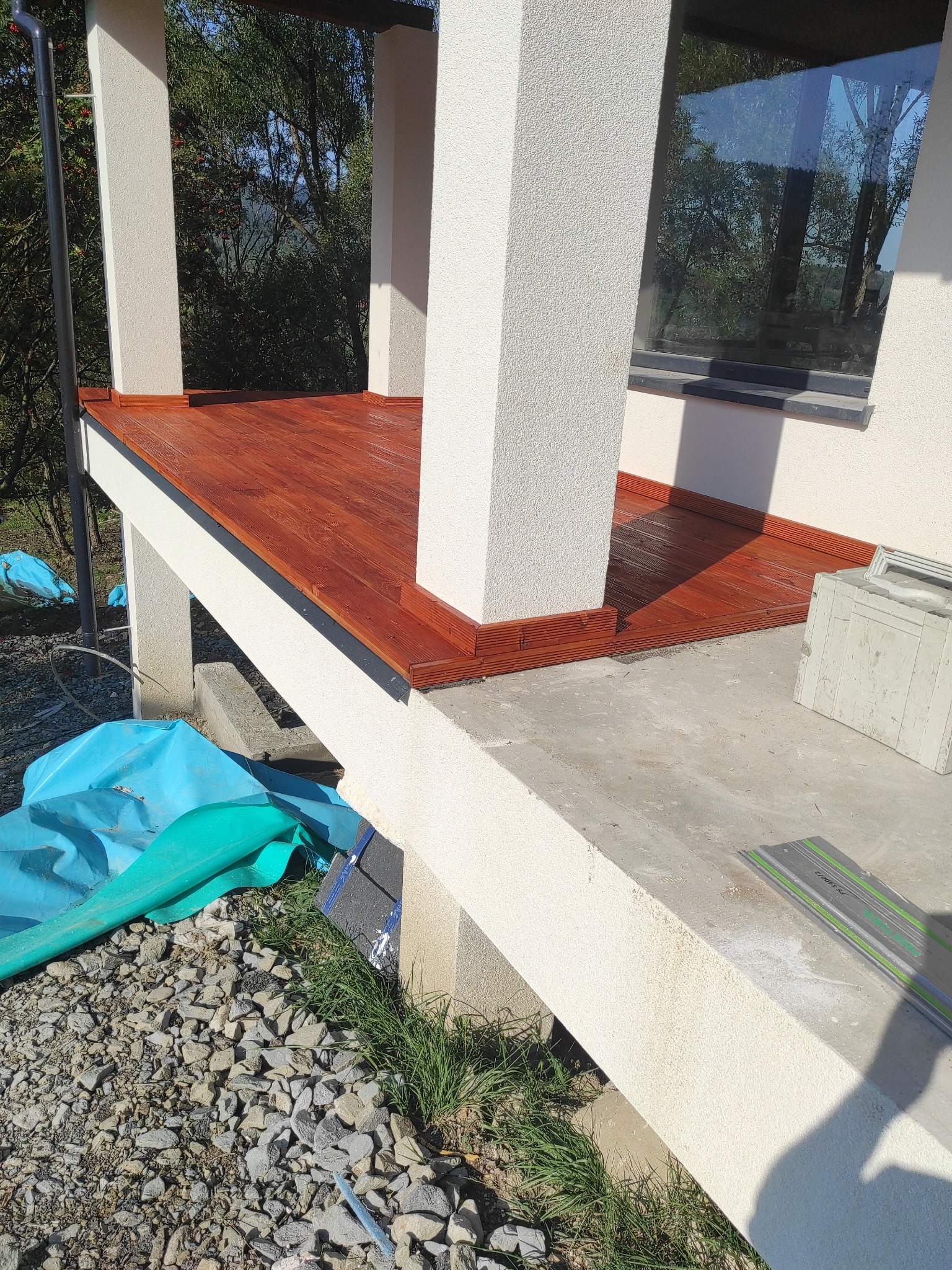 Taras z modrzewia . Żywiec