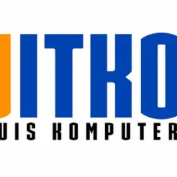 Logo firmy Wirthon Serwis Komputerowy z pomarańczowo-niebieskim napisem na białym tle.