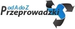 Logo firmy przeprowadzkowej: napis 'od A do Z Przeprowadzki' z symbolem recyklingu w kształcie strzałek.