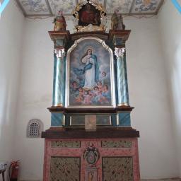 Barokowy Ołtarz Główny w kościele w Nowej Kamienicy - pełna konserwacja