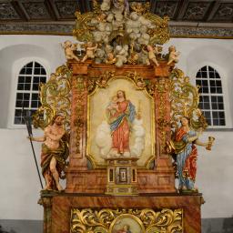Barokowy Ołtarz Główny w kościele w Gierczynie - pełna konserwacja