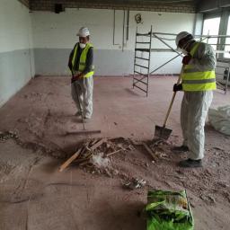 Usługi Ogólnobudowlane Kacper Rybka - Sprzątanie pomieszczeń po skończonej pracy demontażowej - Norymberga 2019 r.