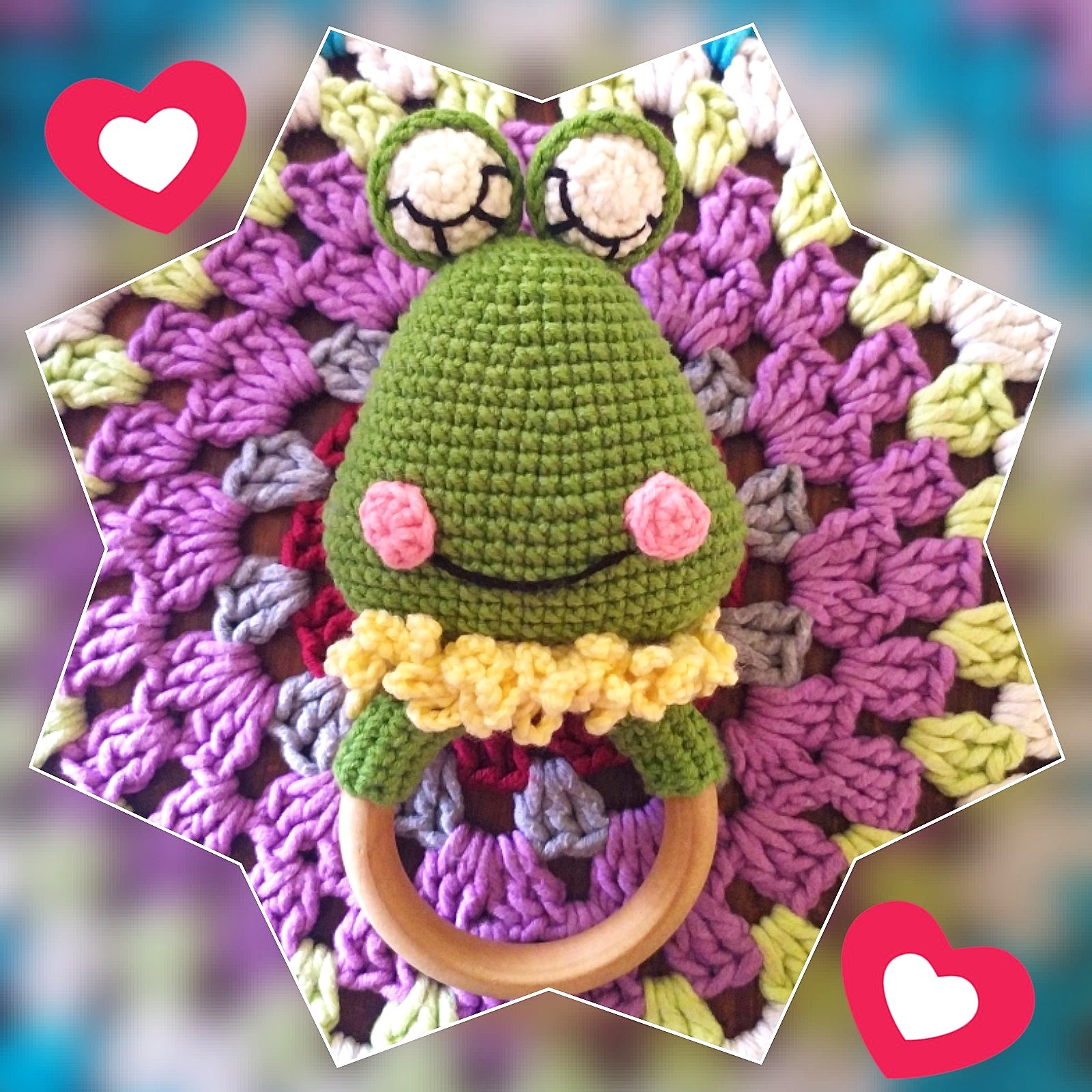 Grzechotka w kształcie żabki