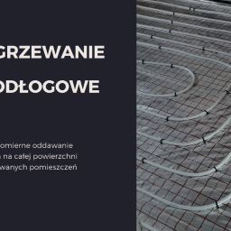 MarPaw - Rozłożone rury grzewcze na siatce pod ogrzewanie podłogowe, widoczne czarne klipsy mocujące.