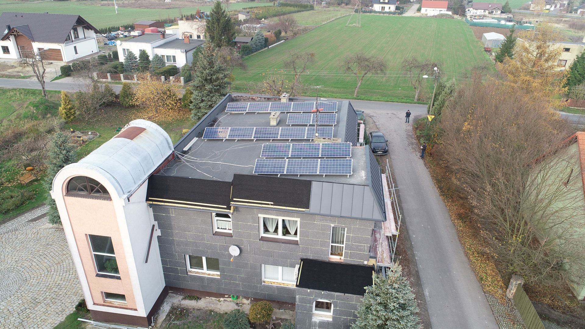 System fotowoltaiczny dla domu w województwie Wielkopolskim.