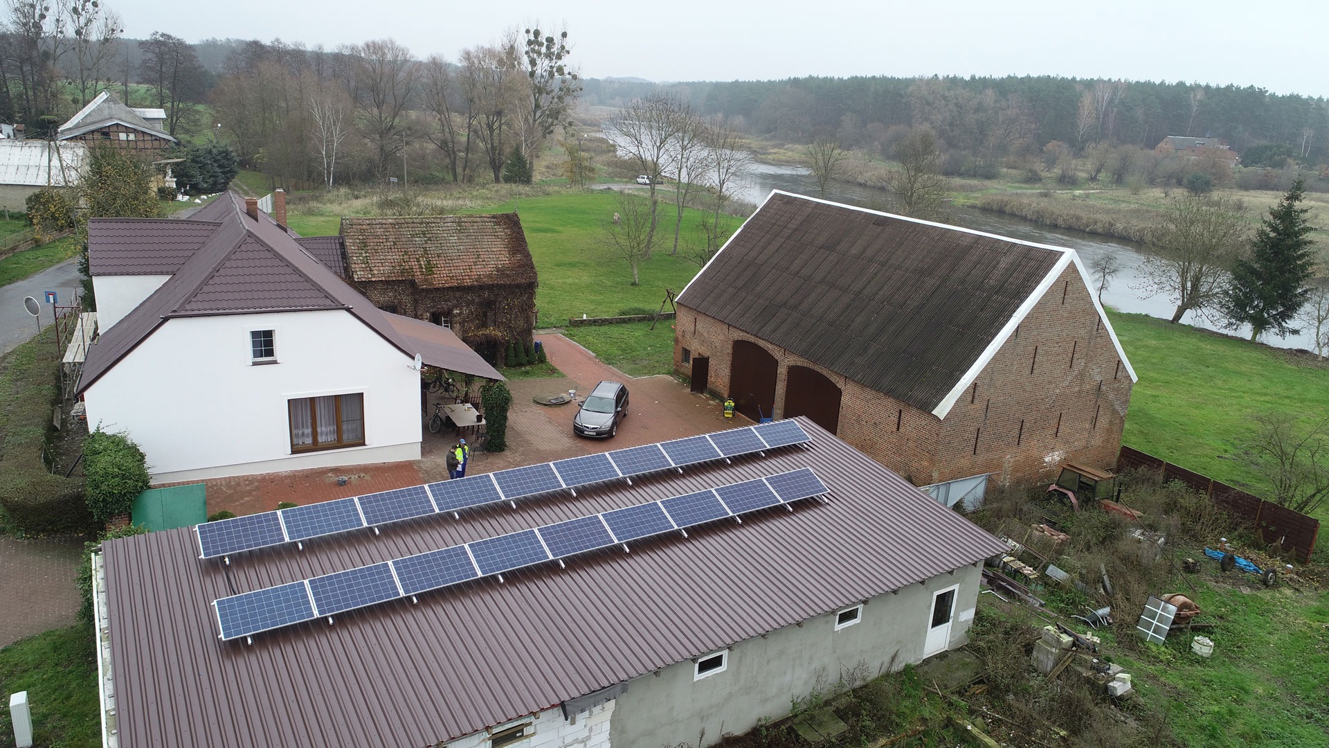 Fotowoltaika w Kiszewie, woj. Wielkopolskie.