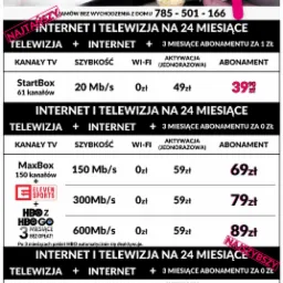 Internet z Telewizją od 39,90 zł