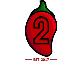 Grafika przedstawia czerwone chili z zieloną szypułką, wewnątrz którego znajduje się cyfra 2 z obramowaniem. Poniżej napis EST 2017.