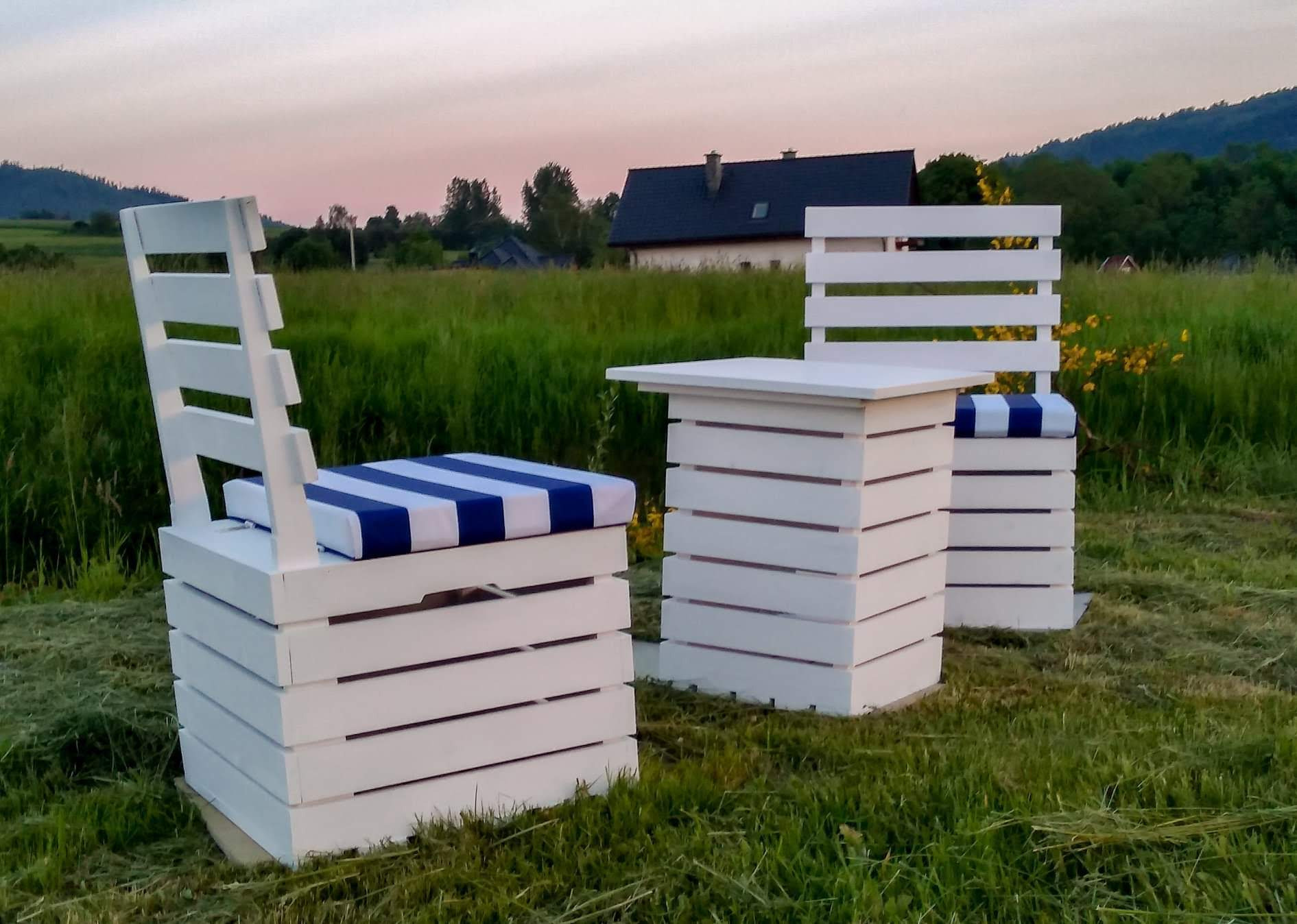 Zestaw ogrodowy / balkonowy. Obicie - tkanina wodoodporna Zdjęcie od klienta