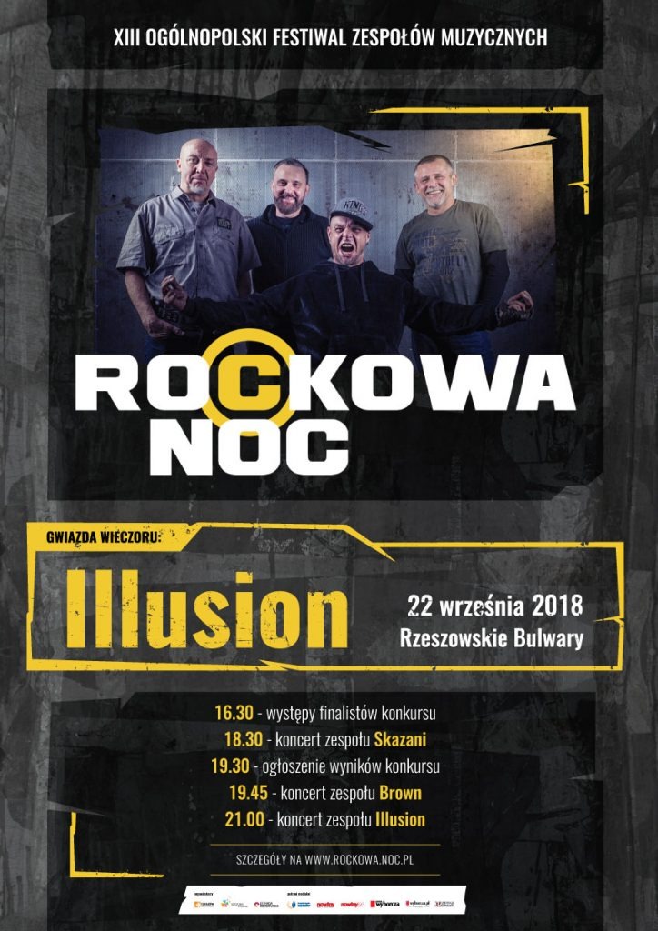 Projekt plakatu - Rockowa Noc - Rzeszów - Illusion
