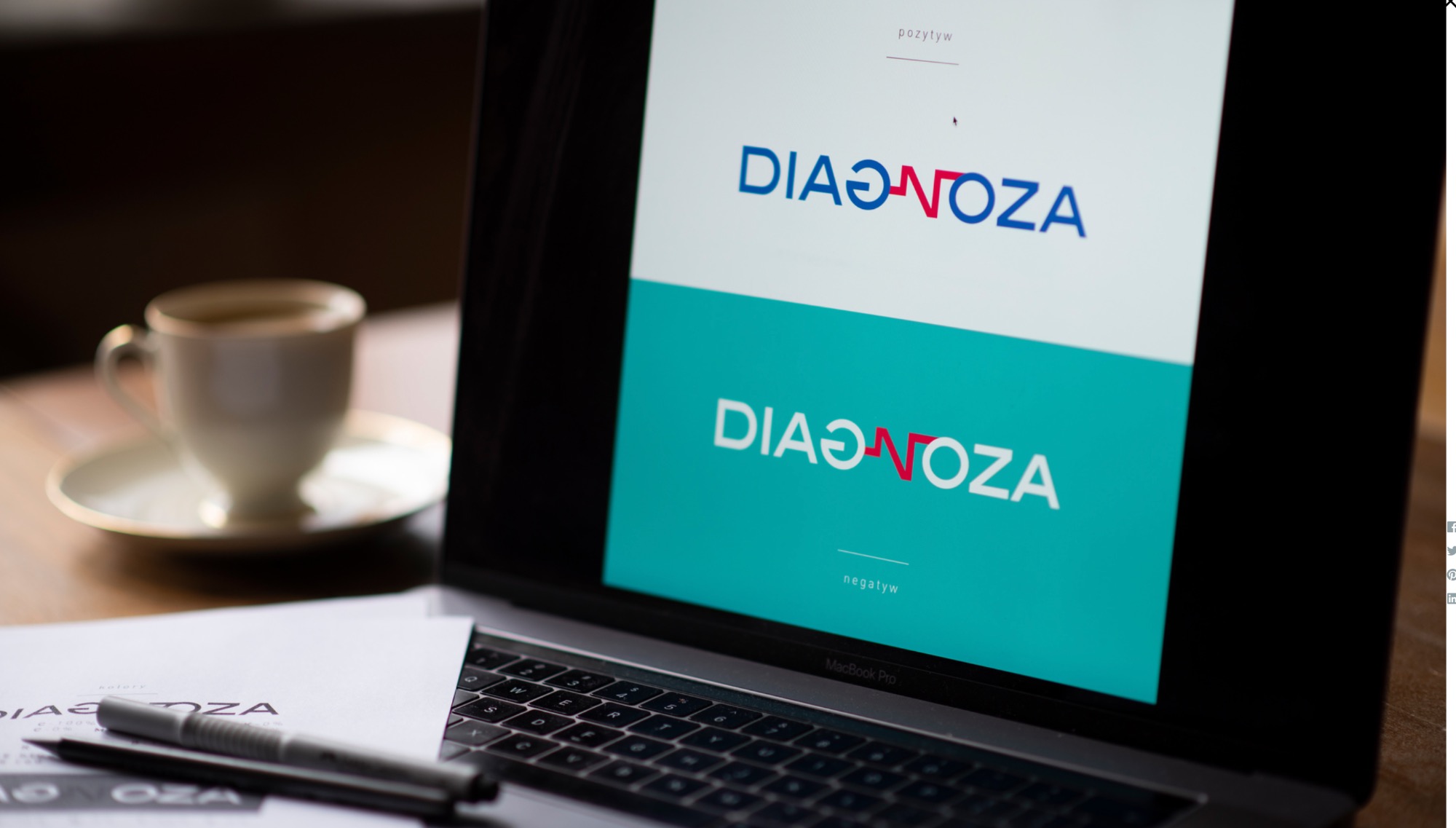 Projekt logo do serialu TVN 'Diagnoza'.