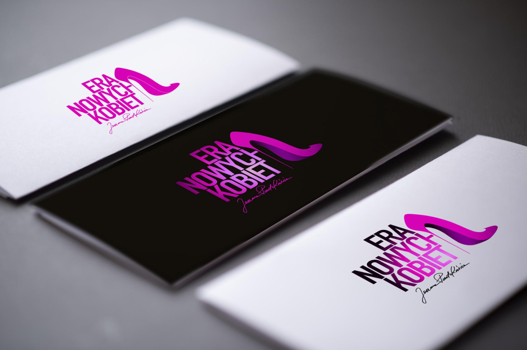 Projekt logo i pełnej identyfikacji wizualnej dla Era Nowych Kobiet Joanna Przetakiewicz