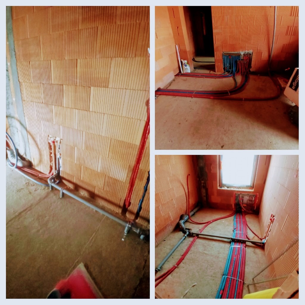 Instalacja Wod-kan. W systemie na rozdzielaczu ,wraz cyrkulacja. Bez żadnych trójników w posadzce!!