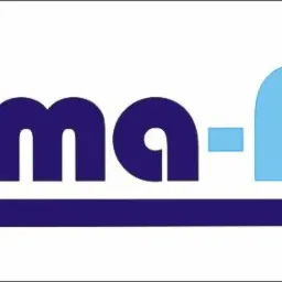 Logo firmy Klima-AIR z granatowymi literami 'Klima' i jasnoniebieskimi literami '-AIR', całość podkreślona granatową linią.
