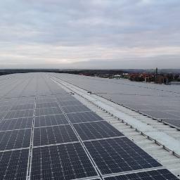 Wykonaliśmy największą dachową instalację fotowoltaiczną w Polsce . Instalacja dachowa o mocy 1,5 MW !!