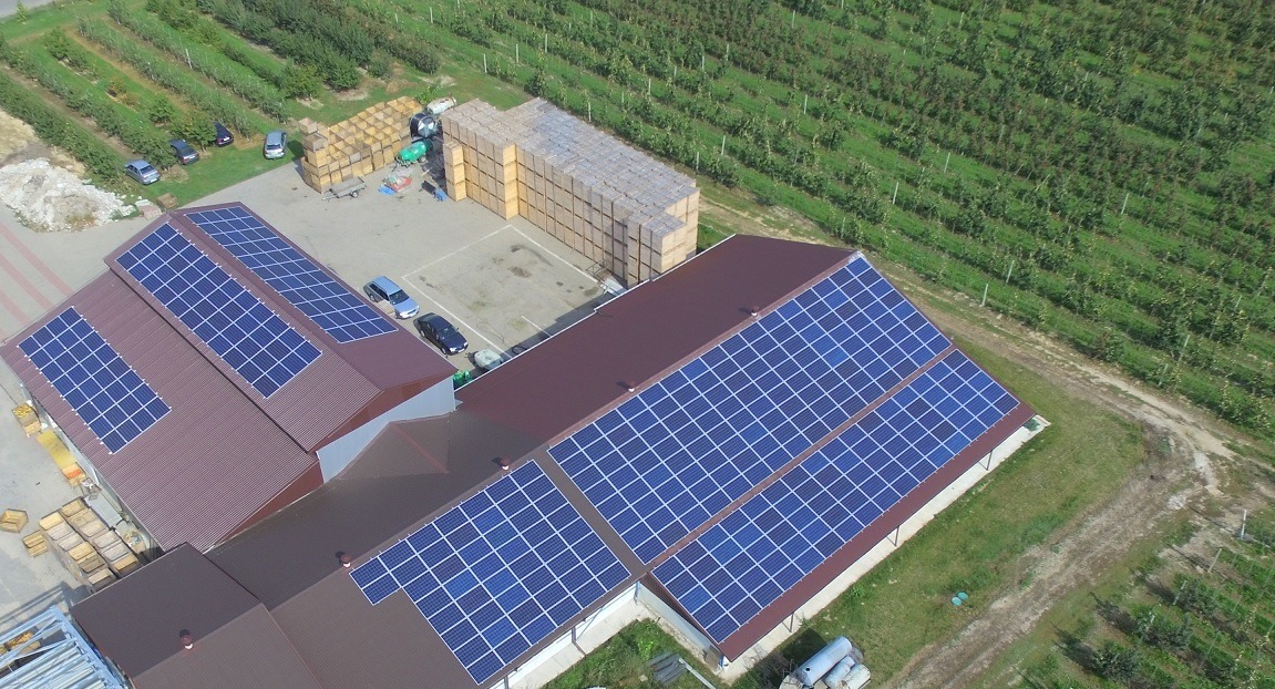 instalacja dachowa na dachu skośnym - 100 kW