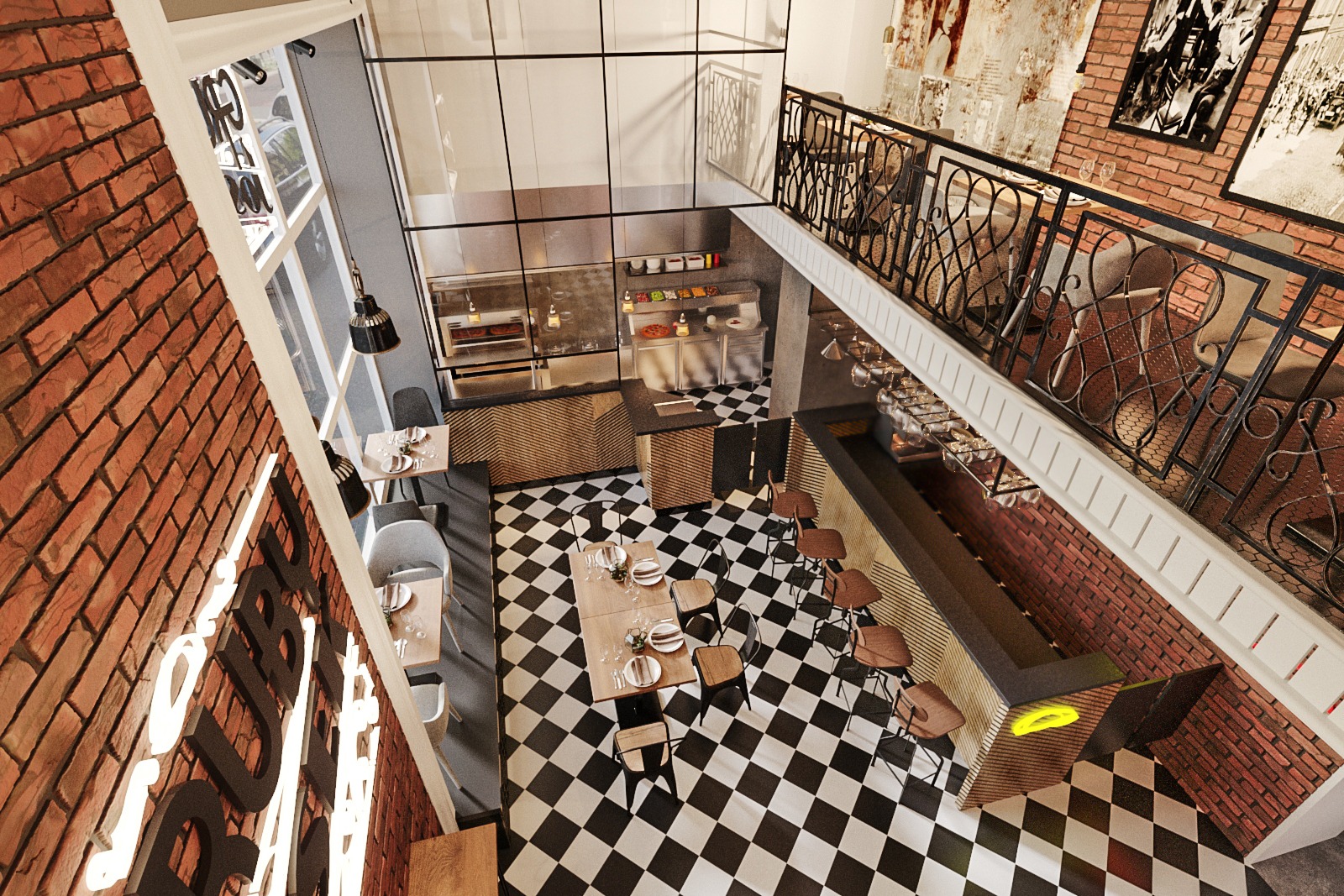 Projekt restauracji Gruby Josek | Warszawa | 2018 | THESPACE ARCHITEKCI