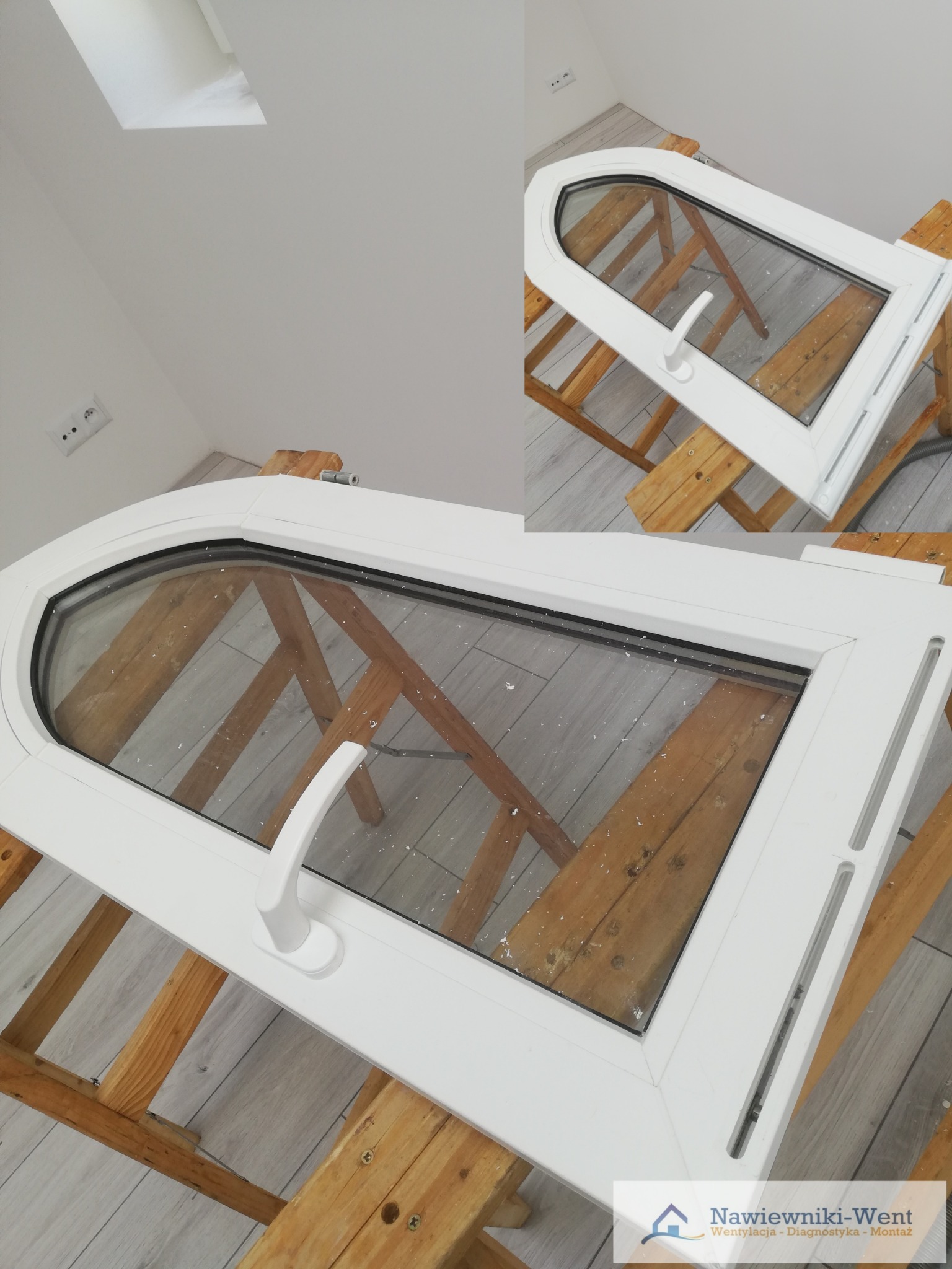 Montaż nawiewników w oknach nietypowych pvc