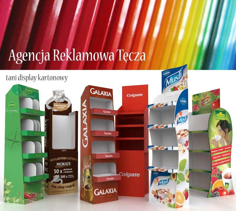 Opracowujemy materiały POS np.: display - karton, systemy wystawiennicze