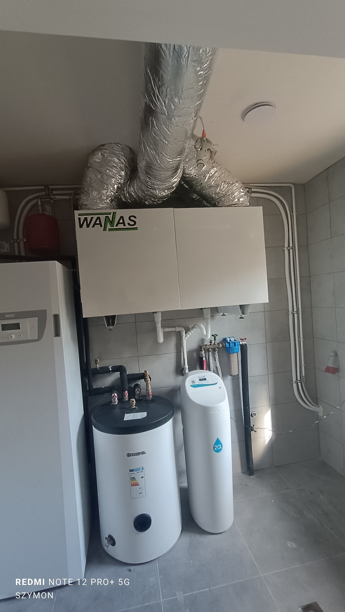 Rekuperator Wanas 430V Pompa Ciepła Baxi Platinium 8kW Zmiękczacz Klarwod blu 20