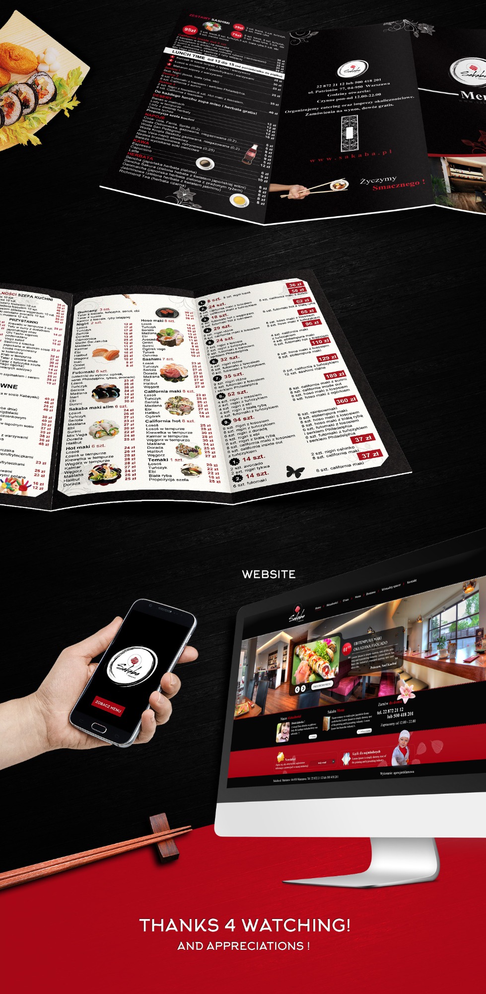 projekt strony internetowej oraz menu