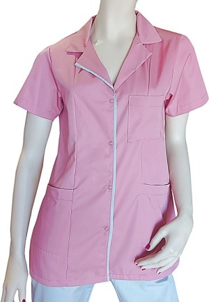 Żakiet damski z kontrastową pliską i kołnierzem. Klasyczny, elegancki.