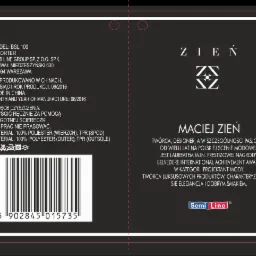 Projekt hangtag - dla Macieja Zienia.