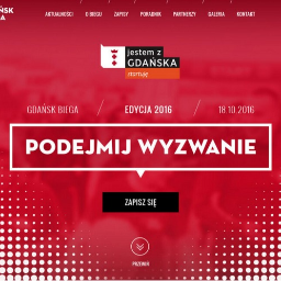 Gdańsk biega - layout serwisu