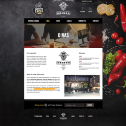 Gringo Bar - layout, wdrożenie do systemu CMS Wordpress