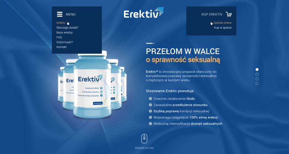 Erektiv - ID, etykieta, wizualizacje, serwis produktowy, landing pages