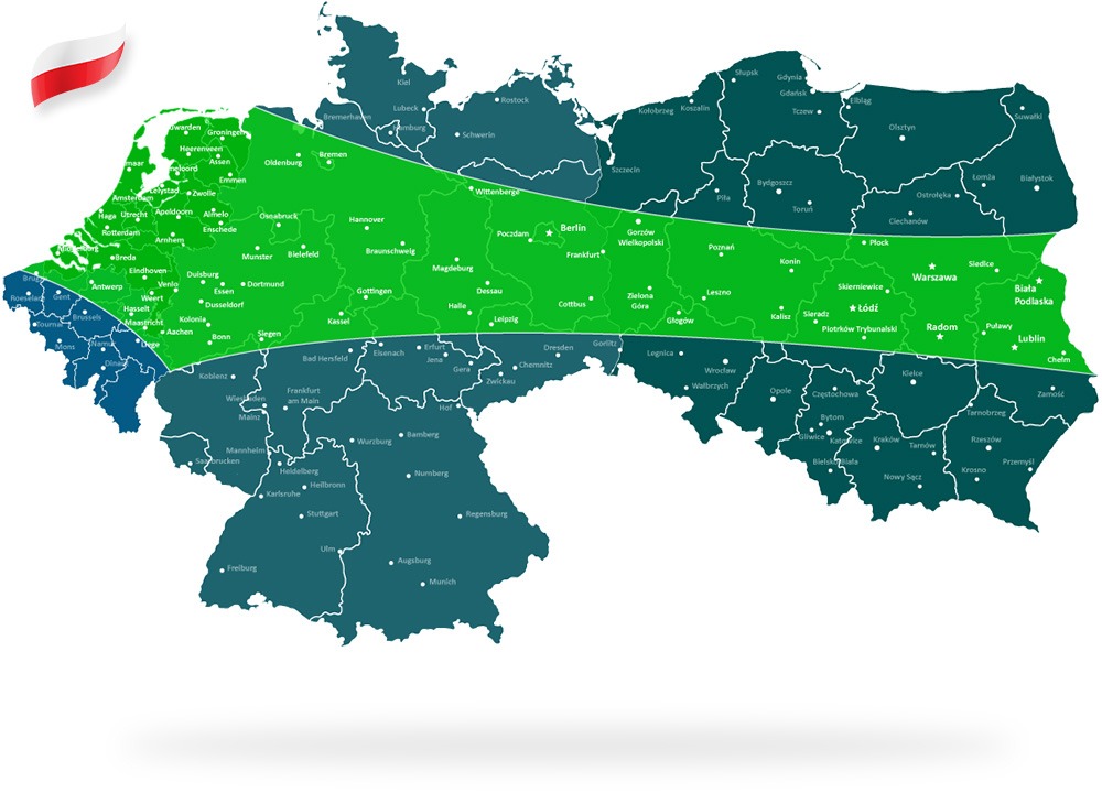 Jogibus - busy do Niemiec, Holandii i Belgii. Zasięg naszych usług.