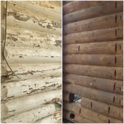 Piaskowanie drewna, piaskowanie belek drewnianych, piaskowanie domku